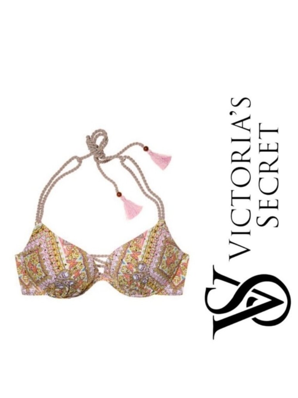 Victoria's Secret | "The Gorgeous" Escape Paisley Pink Bikini Top | Size 34A